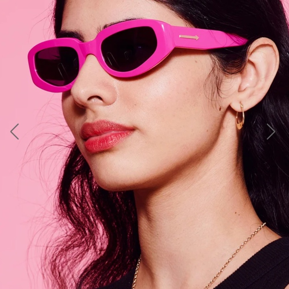 Karen Walker Bold Hot Pink Cat-Eye Sunglasses